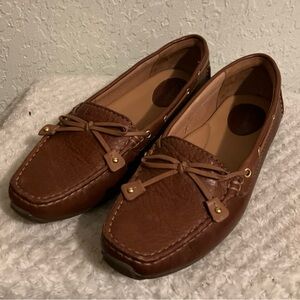 Clarks Women's Artisan Brown Leather Driving Moccasins Loafers Shoes Size 7M